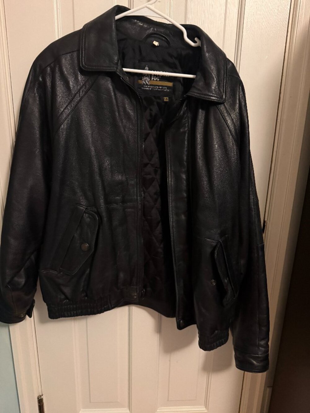 Vintage London Fog Genuine Leather Jacket – Black – Men’s Large